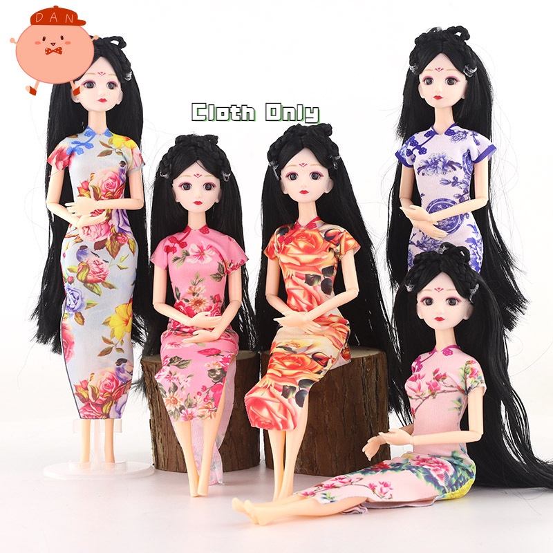 Đầm Sườn Xám Dài 30cm Cho Búp Bê Barbie