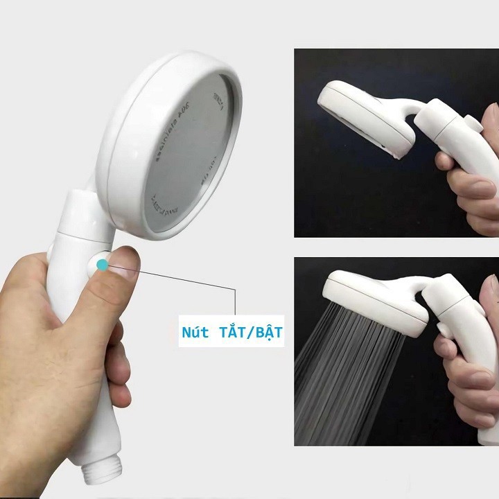 Bát sen tăng áp Nhật Bản có nút tắt mở dòng nước tiện dụng