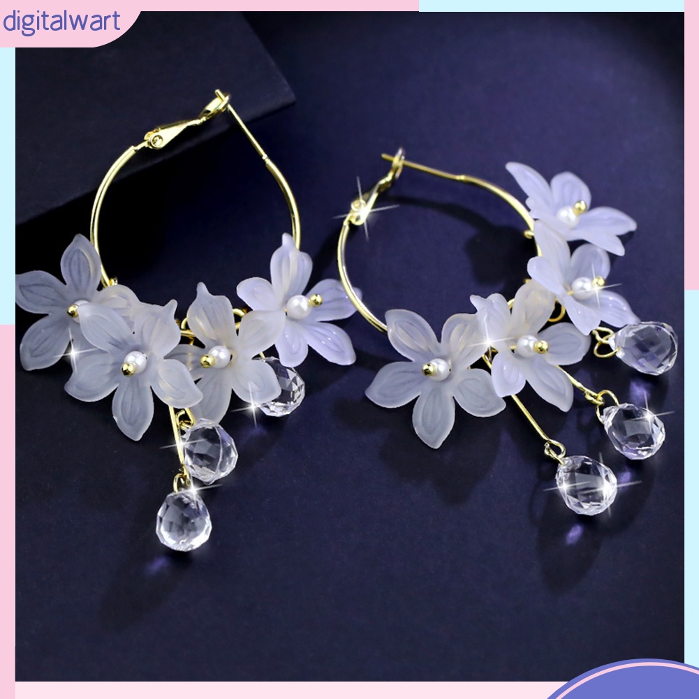 Hoa tai dáng dài thời trang phong cách thanh lịch cho nữ