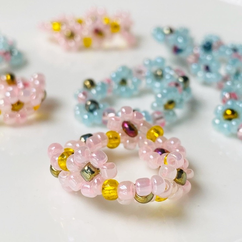 Nhẫn LILI GLITTER FLOWERS RING - LILI’S SUMMER BEADS