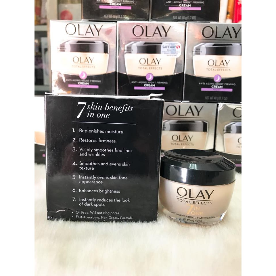 (USA 48g) KEM DƯỠNG DA BAN ĐÊM OLAY TOTAL EFFECTS NIGHT