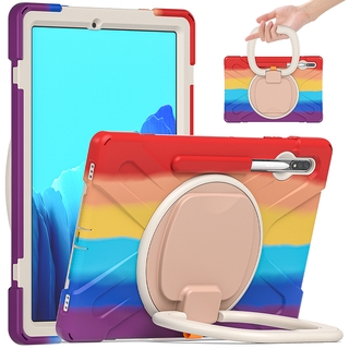 Ốp Lưng Silicone Có Giá Đỡ Xoay Cho Samsung Galaxy Tab S7 + Sm-T970 T975 S7 Plus