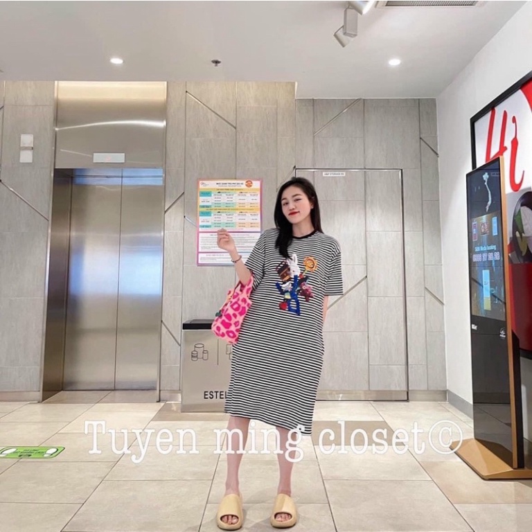 Váy Xuông Kẻ Hoạt Hình