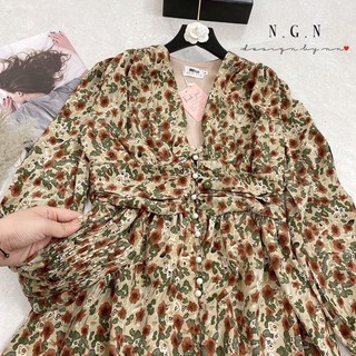 váy hoa dúm ngực ngọc
