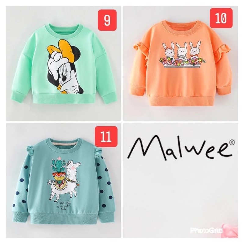 Áo nỉ da cá Malwee bé gái mẫu mới 2