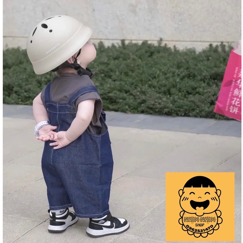 Mũ bảo hiểm cho bé giữ an toàn Sunrimoon cao cấp cho bé phong cách Hàn Quốc kiểu dáng đáng yêu