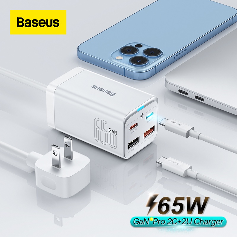 Bộ sạc siêu nhanh Baseus GAN3 GAN5 Pro Technology Quick Charger 65W dành cho Smartphone / Tablet / Macbook / Laptop