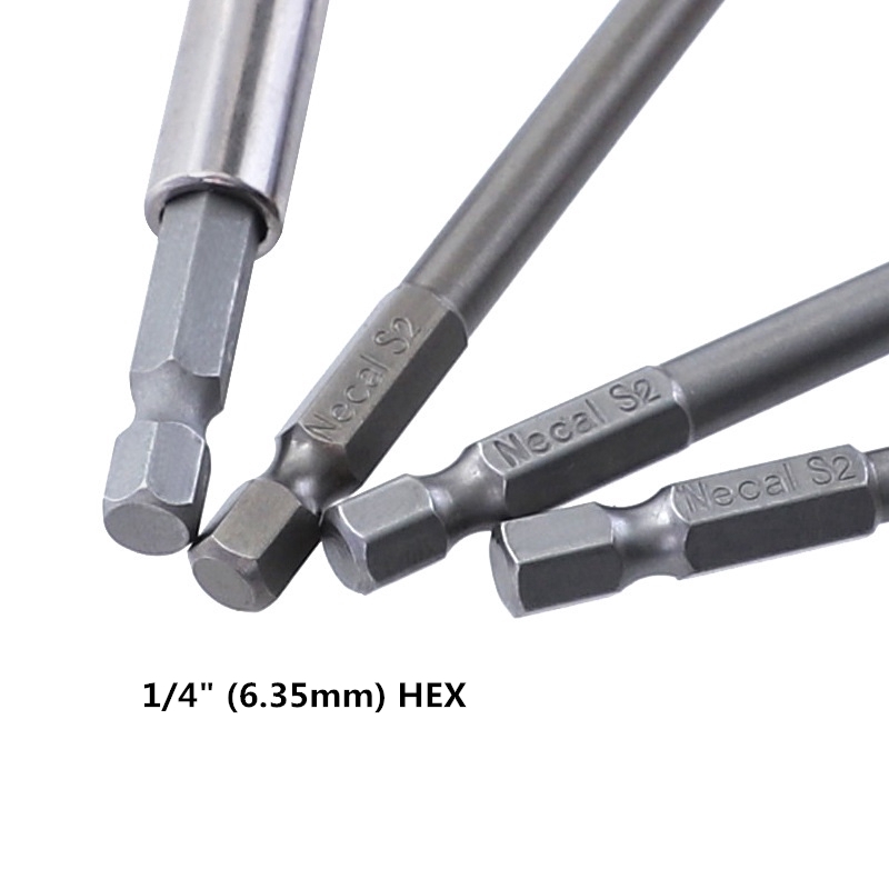 Set 12 mũi tua vít lục giác 1/4" S2 50 75 100mm
