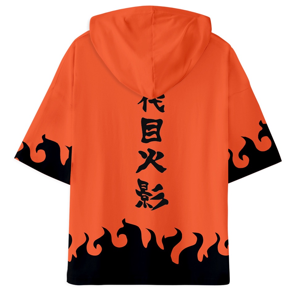 Áo Hoodie Tay Ngắn In Họa Tiết Naruto 3D Xxs-4Xl Thời Trang Cho Nam