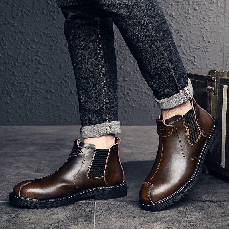 Giày Da Mềm Cổ Cao Thời Trang Công Sở Cho Nam