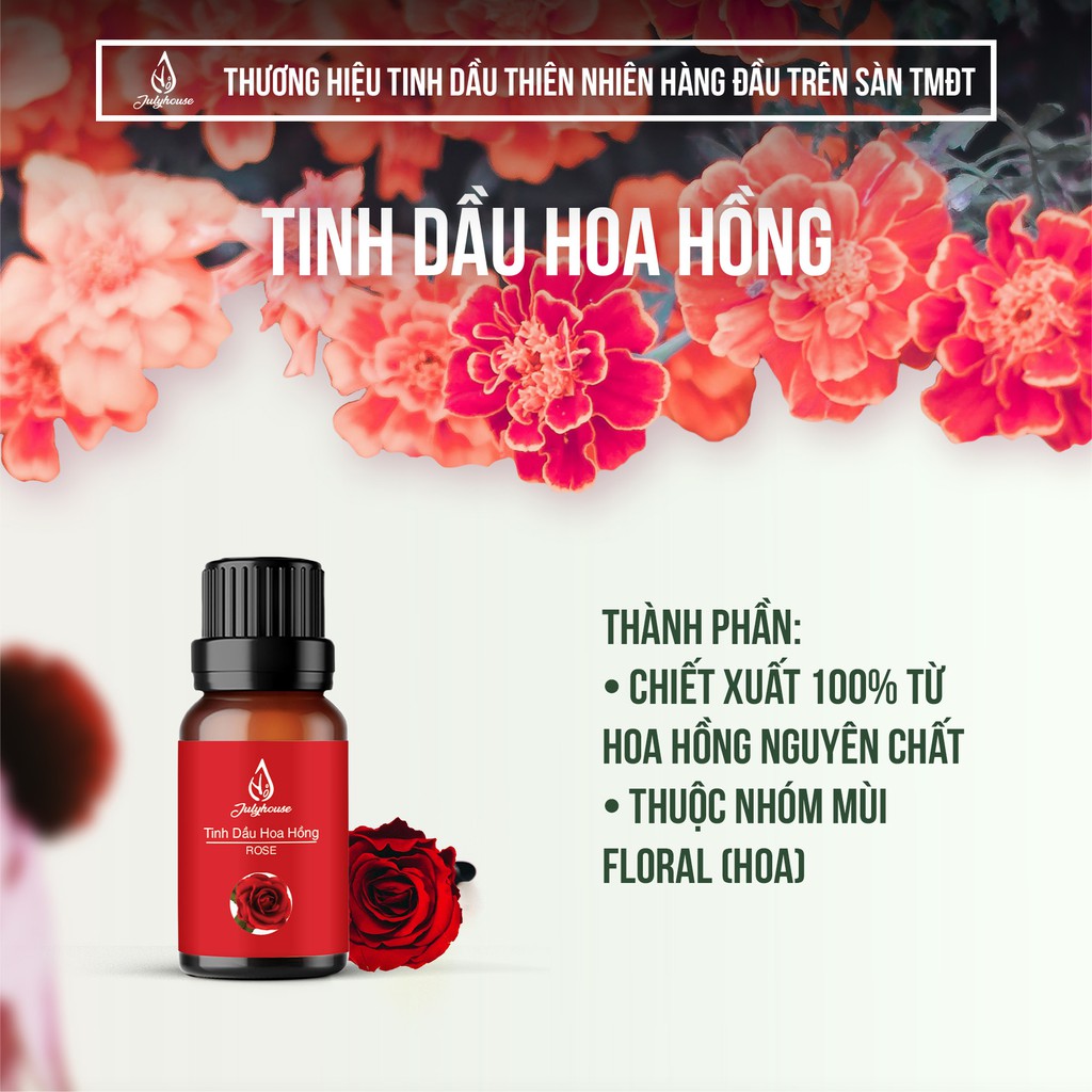 Tinh dầu Hoa Hồng 10ml JULYHOUSE