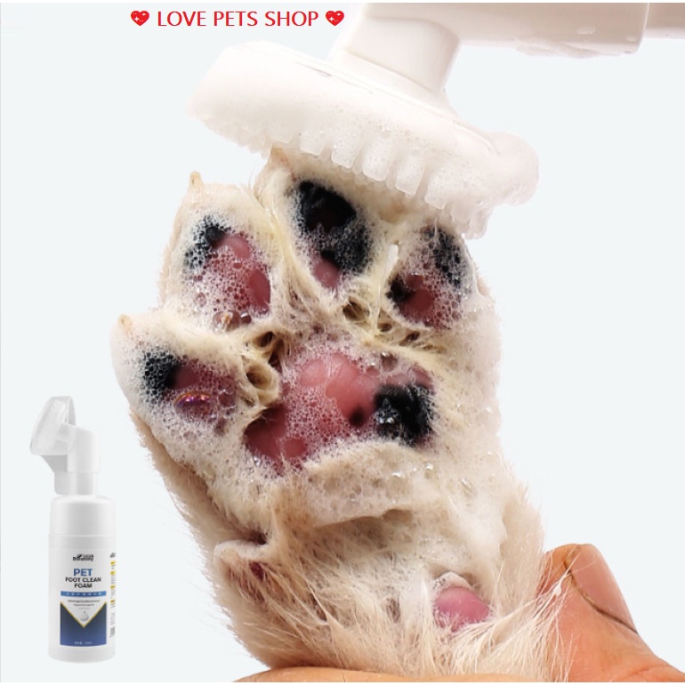 BỌT RỬA CHÂN CHO CHÓ MÈO BORAMMY 150ML - LOVE PETS SHOP