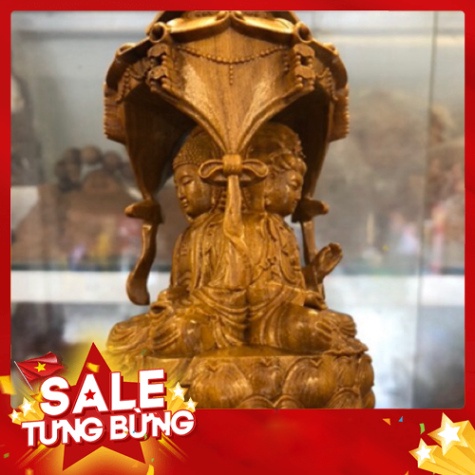 Tượng phật tam thánh gỗ thơm