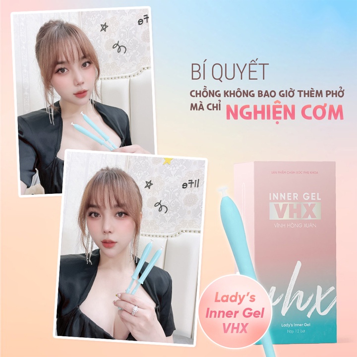Bút Yêu VHX Slimming Care, Inner Gel VHX Vĩnh Xuân Hồng Giúp Làm Hồng Se Khít Vùng Kín Khử Mùi Hộp 2 Tuýt