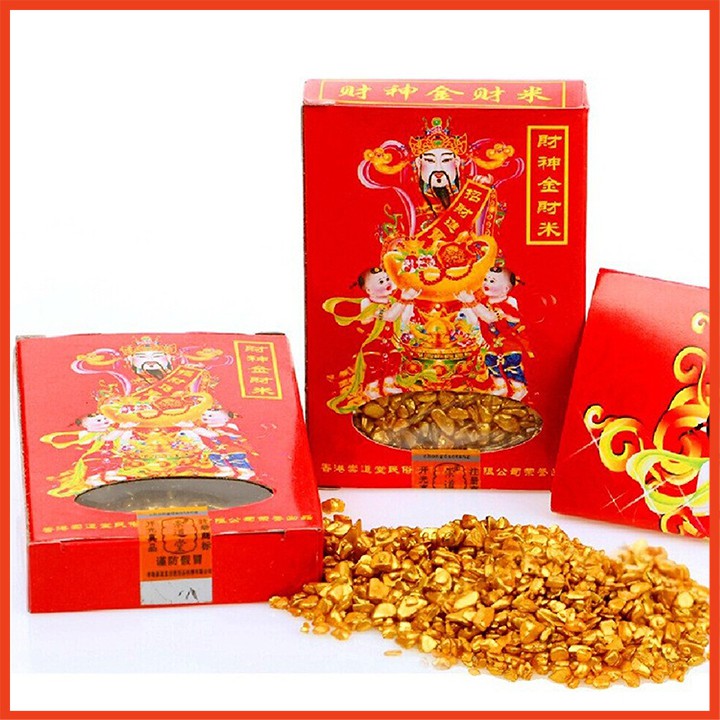 Combo Gạo vàng may mắn+ Bộ thất bảo thần tài