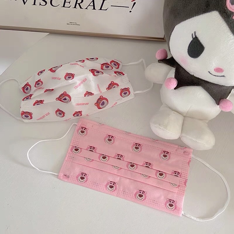Khẩu Trang In Hình Gấu Lotso Dễ Thương ( Loại Dành Cho Người Lớn ) | BigBuy360 - bigbuy360.vn