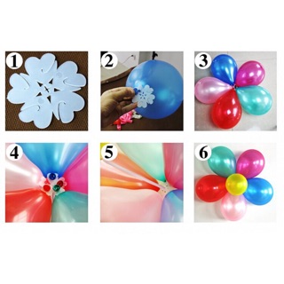 Set 10 kẹp nhựa tạo hình bong bóng hoa 5 cánh