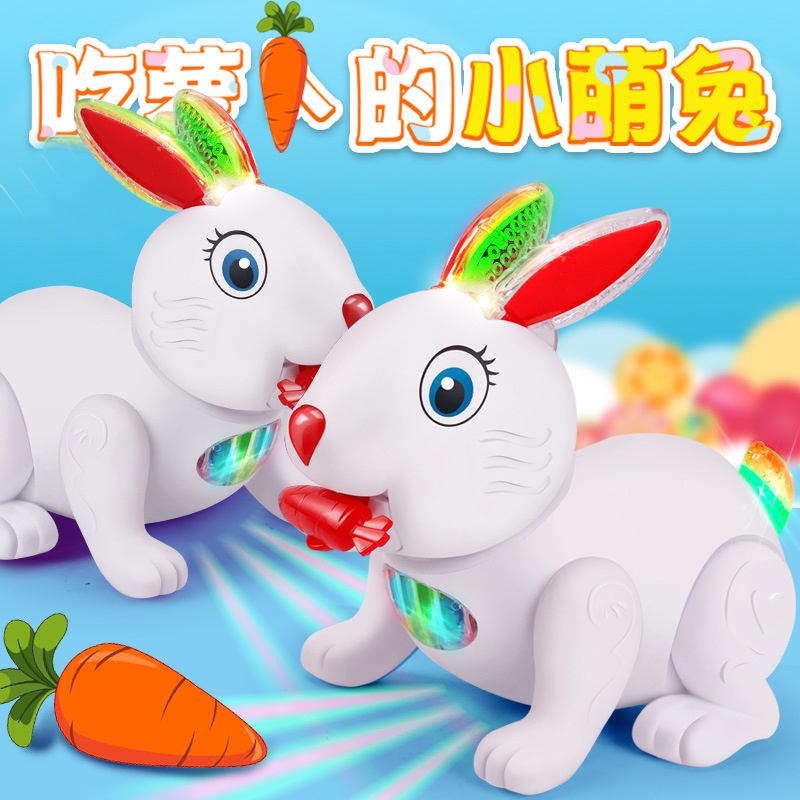 Đồ Chơi trẻ em Chú Thỏ Nhảy Múa, phát sáng, có Nhạc, có Đèn
