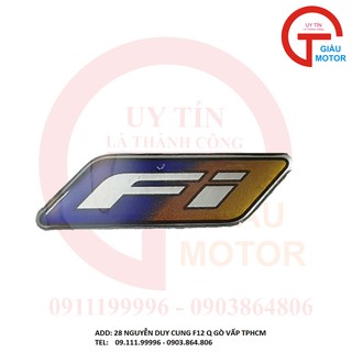 7MAU - TEM NỔI 7 MÀU TITAN LOGO '' FI '' TRANG TRÍ XE MÁY