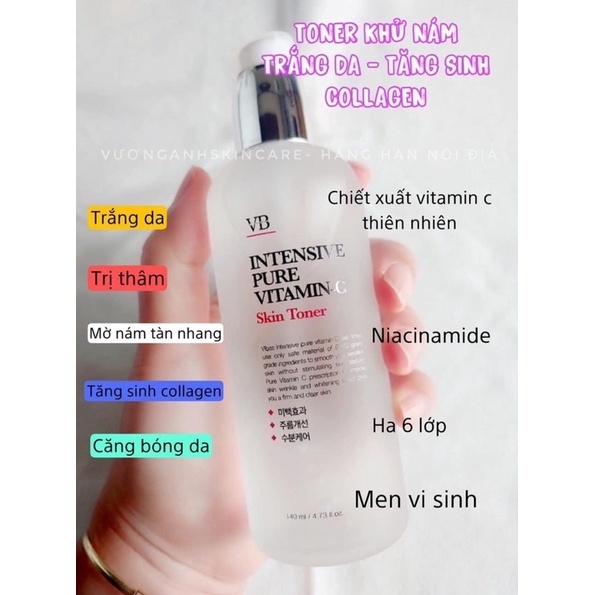 Toner dưỡng trắng da căng bóng intensive pure vitamin C