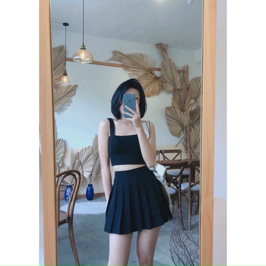 Áo Croptop 2 Dây Bản To có mút ngực dáng 763