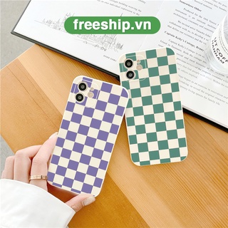 Ốp Lưng Iphone Caro trắng xanh 6/6plus/6s/6splus/7/7plus/8/8plus/x/xr/xs/11/11promax/12/pro/max/plus/promax e190