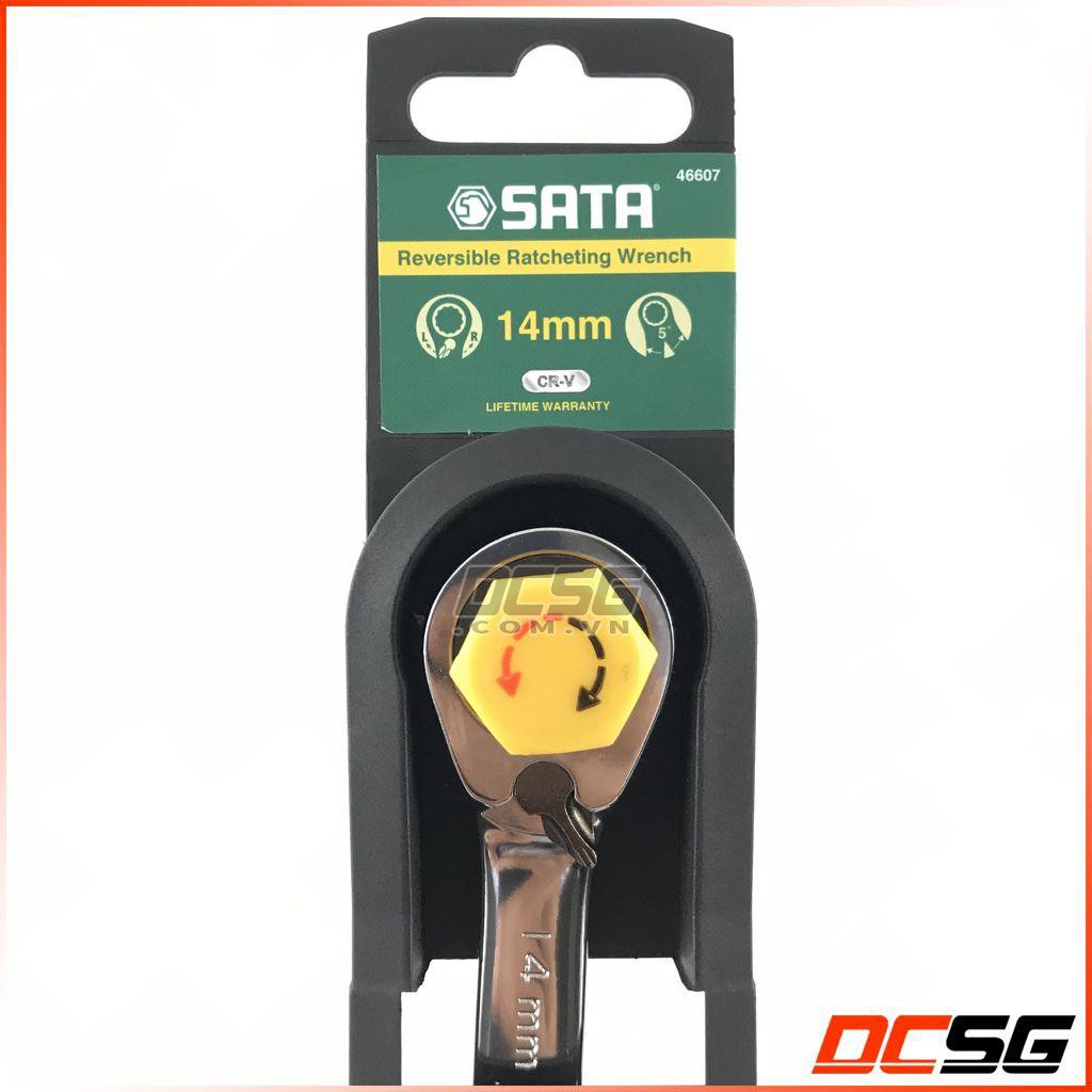 Cờ lê vòng miệng tự động đảo chiều 14mm Sata 46607