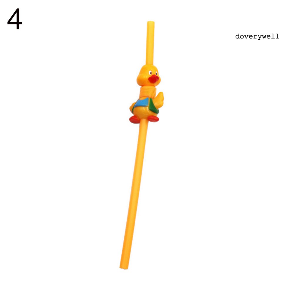 Ống Hút Nhựa Kiểu Dáng Động Vật Hoạt Hình Dễ Thương