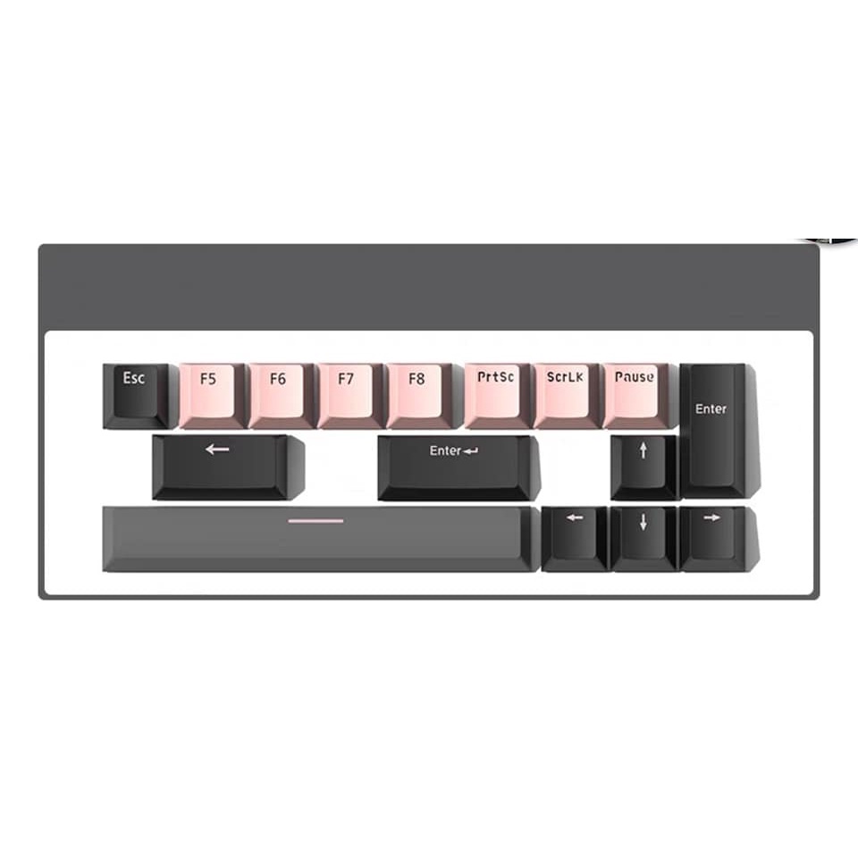 Bàn phím cơ Mojike GK1 Black Pink - Cam Kết Chính Hãng