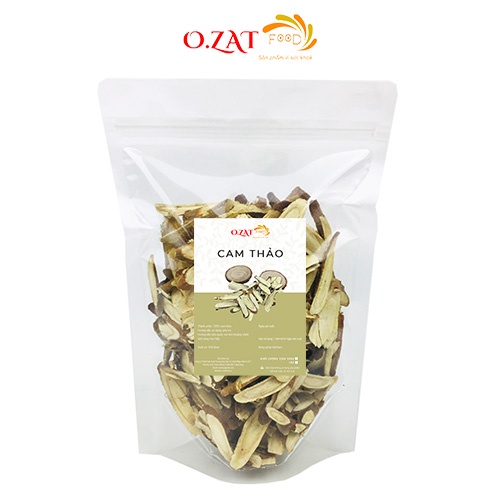 [BÁN SỈ] Cam thảo thái lát loại 1 O.ZAT Food 500g -1kg mát gan giải độc thanh nhiệt