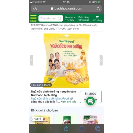 bột ngũ cốc dinh dưỡng