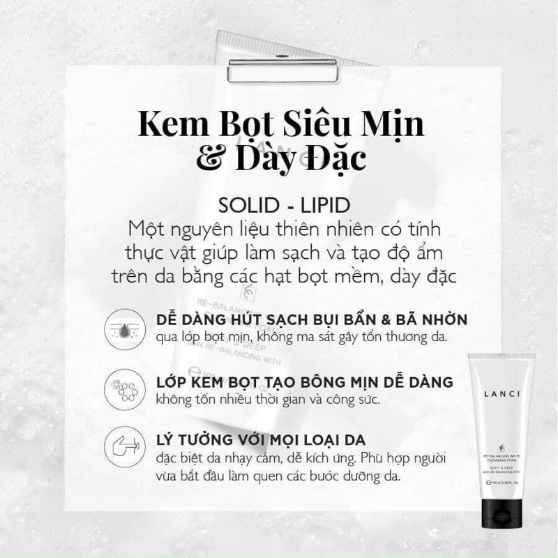 SỮA RỬA MĂT LANCI chính hãng 100%