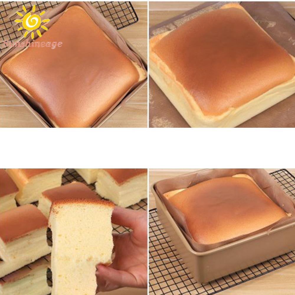 Bộ 2 Khuôn Làm Bánh Hình Vuông 4inch Chống Dính