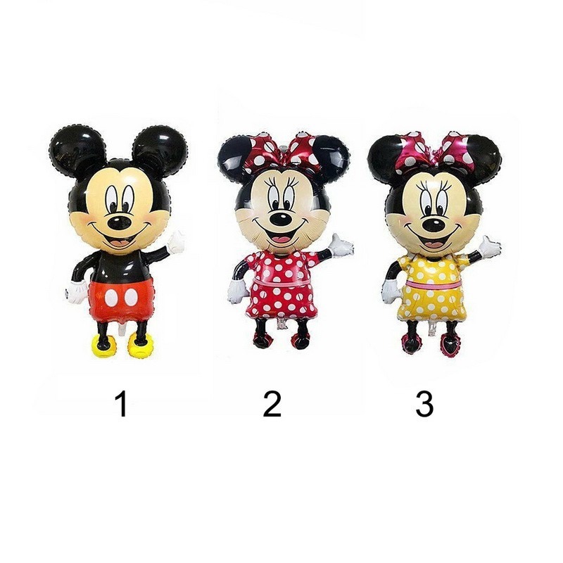 Bong Bóng Hình Chuột Mickey Minnie 3ft Trang Trí Tiệc Xinh Xắn