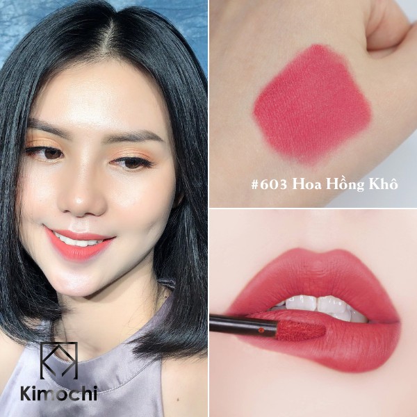Son kem lì Kimochi màu Hoa Hồng Khô 603