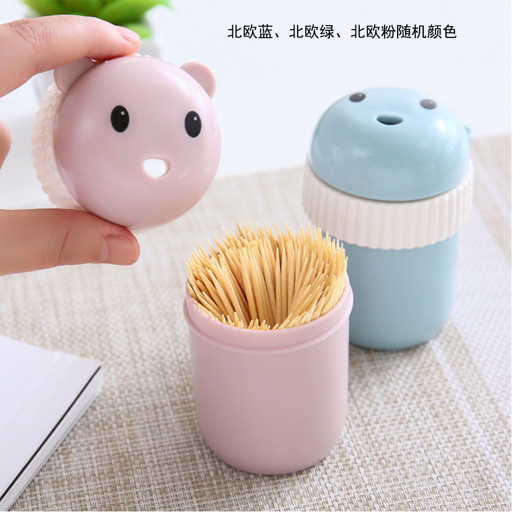 Hộp Đựng Tăm Xỉa Răng Hình Gấu Dễ Thương Ốp