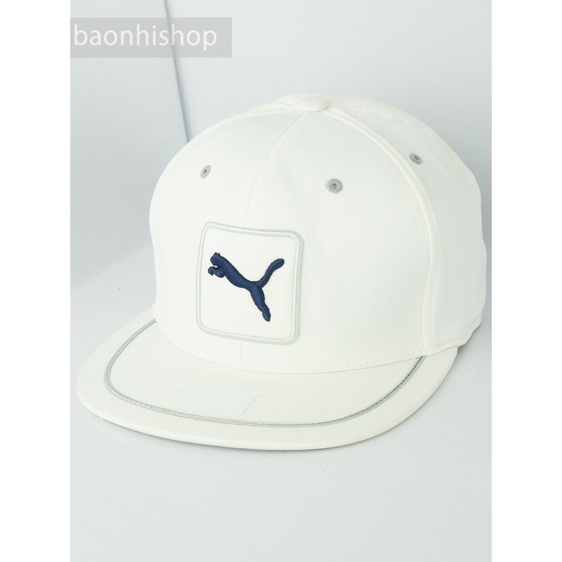 MŨ NÓN SNAPBACK MÀU TRẮNG LOGO VUÔNG