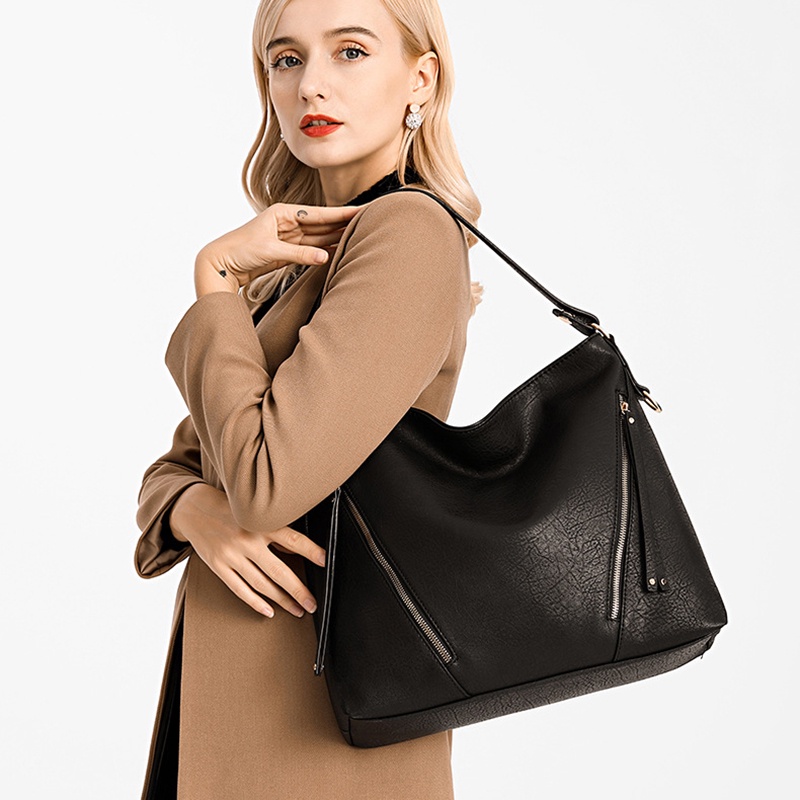 IELGY fashion ladies shoulder bag large capacity side zipper