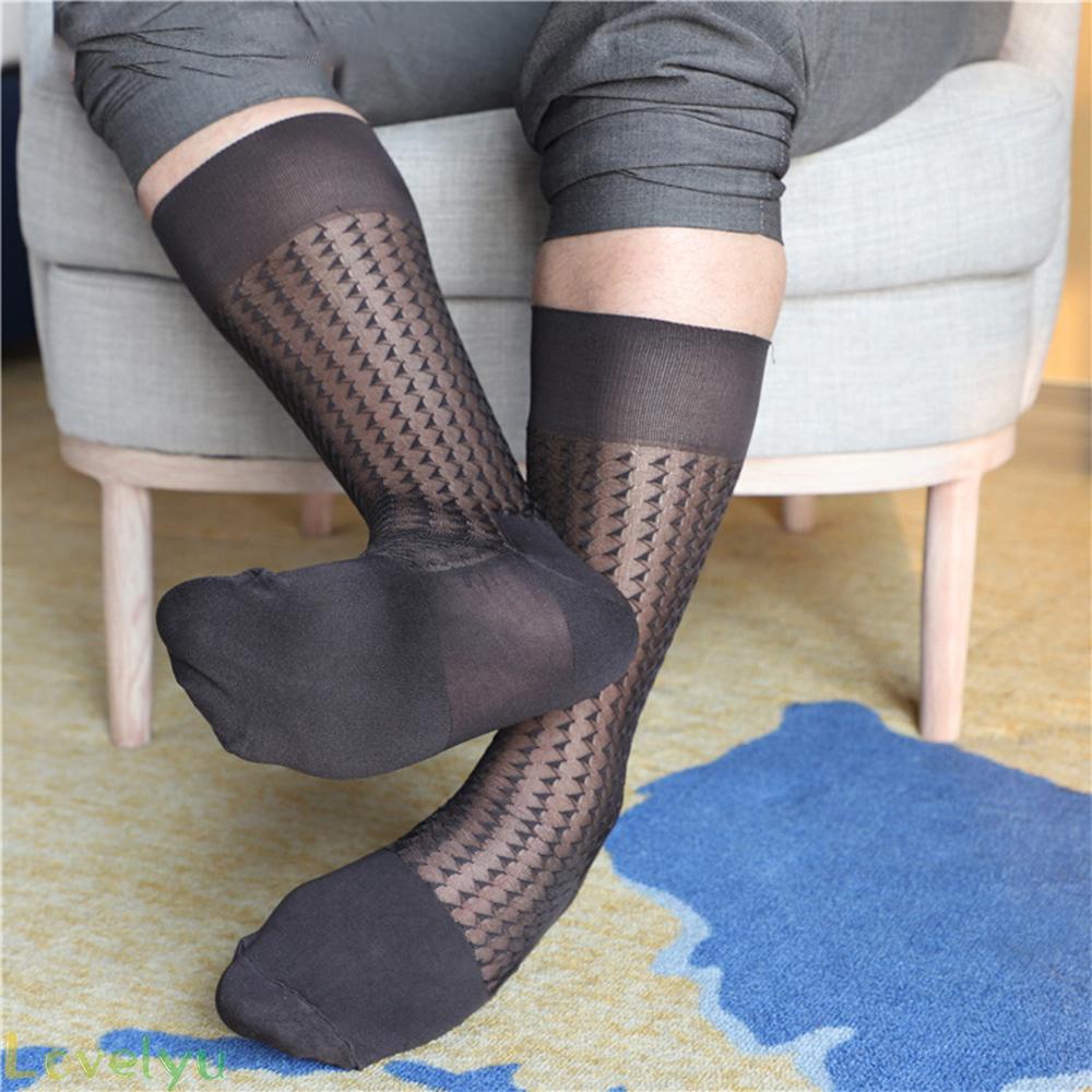 1 Đôi Tất Nam Dài Qua Gối Sọc Ngang Thời Trang
