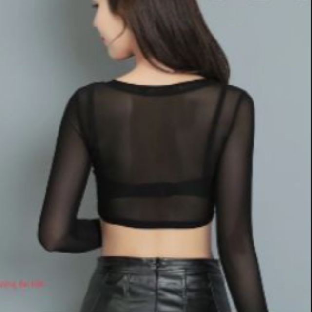 Mua từ hai sp có quà nhé Áo lưới tay pha zen mặc trong váy sát nách