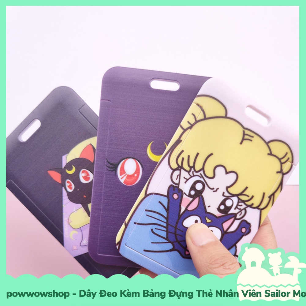 [Sẵn VN - Hỏa Tốc] Dây Đeo Thẻ Bao Thẻ Nhân Viên Nhựa PVC Sailor Moon Daily Life