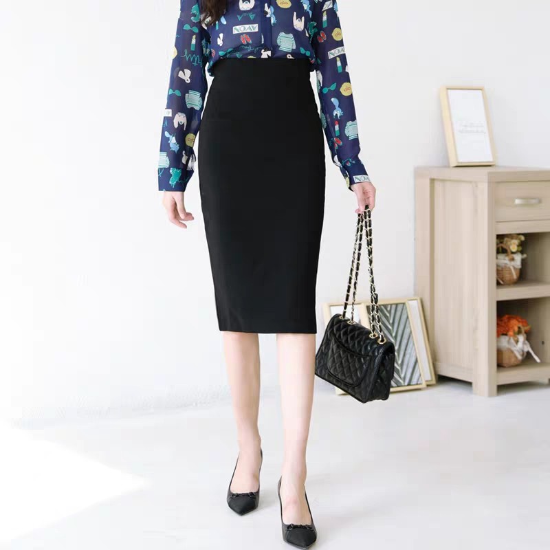 chân váy bút chì xe sau ôm body 60cm công sở