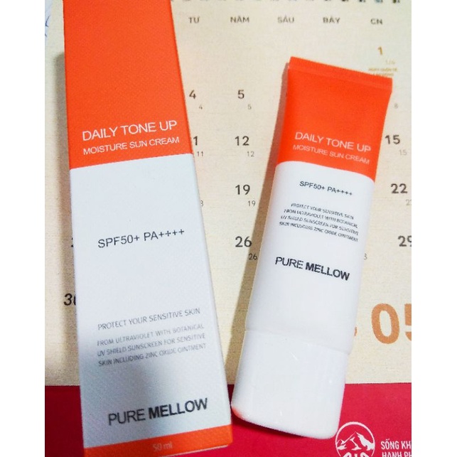 (KIỀM DẦU CỰC TỐT) Kem chống nắng vật lý lên tone kiềm dầu Pure Mellow 50ml