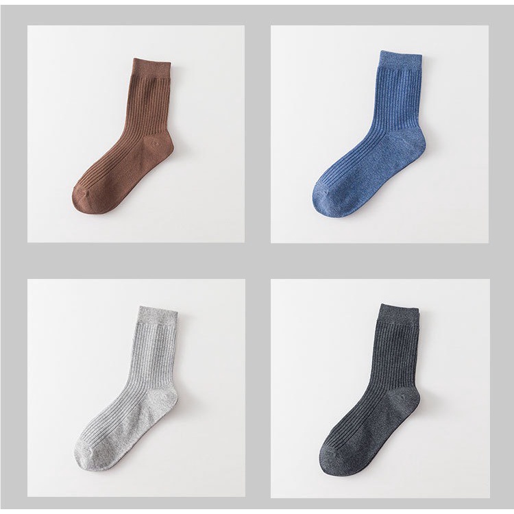 Tất cổ cao nam nữ tất trơn dài cổ bo cotton cao cấp thời trang hàn quốc đẹp giá rẻ MRSOCKS VC028