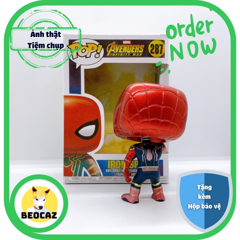 [Tặng Hộp Bảo Vệ] Mô hình Unoff Funko Người nhện Spider Man dễ thương Avengers Biệt đội siêu anh hùng Beocaz