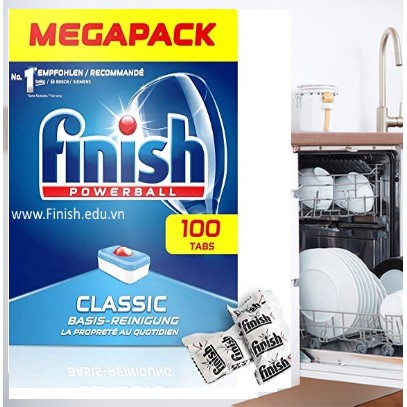 Viên rửa bát finish nhập đức hộp 100 viên