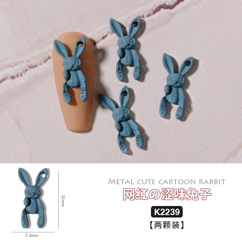 [Hàng mới về] Phụ kiện đính móng trang trí nghệ thuật hình thỏ dễ thương