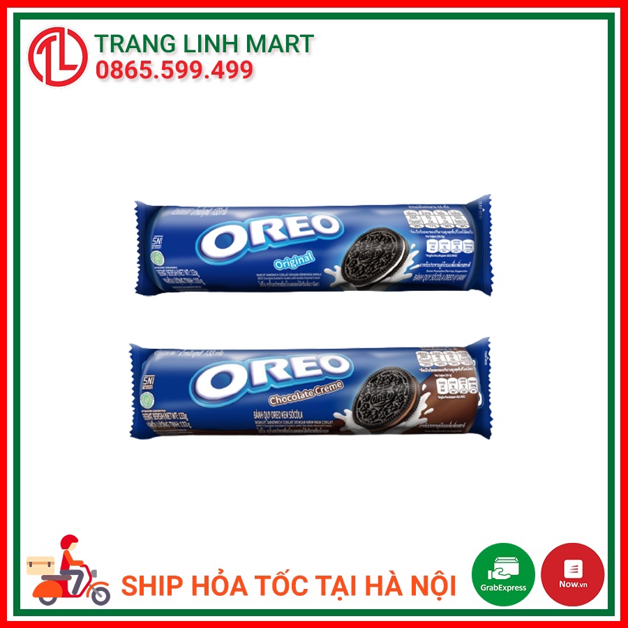 Bánh quy nhân kem Oreo Cream vanill  gói 66.5g, gói 133g