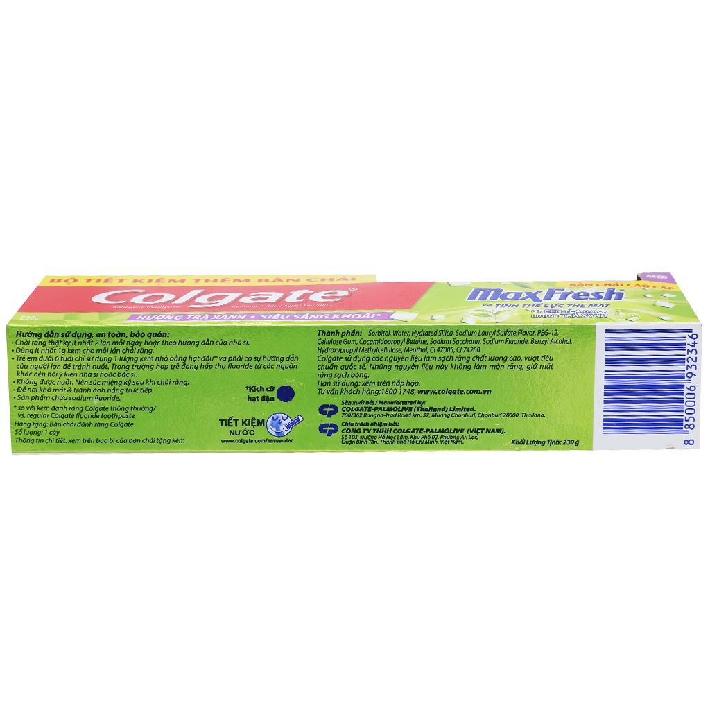 Kem Đánh Răng Colgate Maxfresh Trà Xanh + Tặng Bàn Chải Đánh Răng 230 Gram