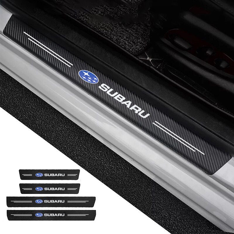Set 4 Miếng Dán Sợi Carbon Bảo Vệ Cửa Xe Hơi Subaru FORESTER Crosstrek VX LEGACY Impreza Ascent